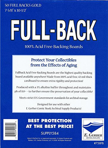 E.gerber 50 Full Backs Gold - 7-5/8” X 10-1/2”