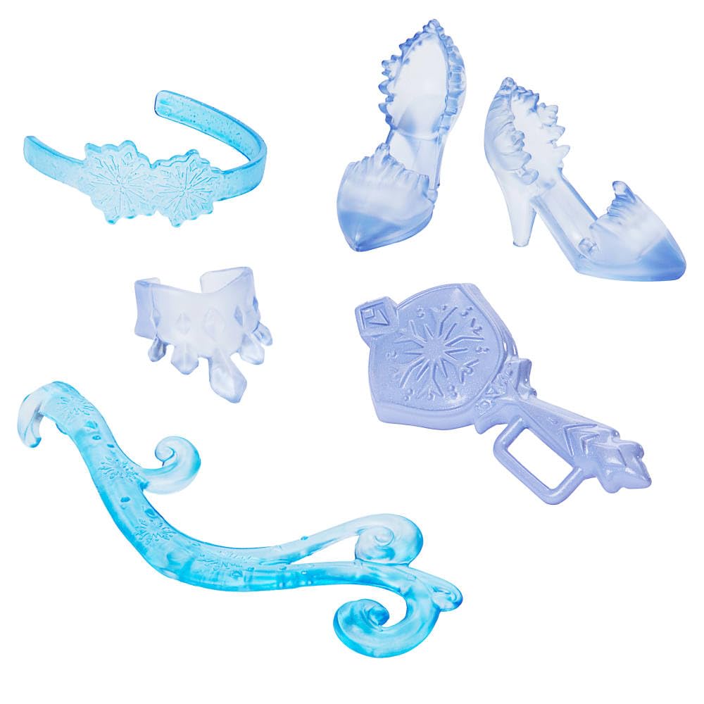 Mattel Disney Frozen Elsa Fashion Doll Set, Spin & Reveal with 11 Surprises Including 5 Accessories, 5 Stickers & Play Scene, Inspired by Disney Movie