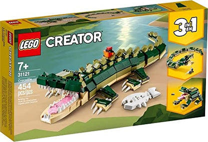 LEGO Creator 3in1 Crocodile 31121 Building Toy Featuring Wild Animal Toys (454 Pieces)