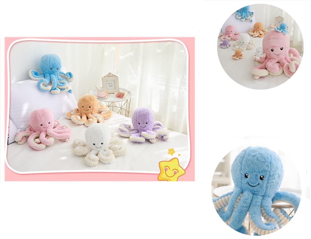 JOSON Cute Octopus Plush Toys, Soft Octopus Stuffed Animals, Girls and Boys Adult Birthday (16 Inch, Blue)