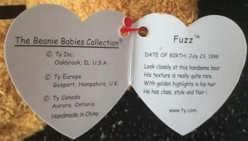 Ty Beanie Babies - Fuzz the Bear