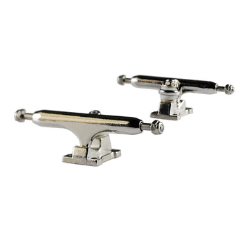 NOAHWOOD Fingerboards Parts Professional Prince II Trucks (34mm) + Update Self-Locking Nuts (Silver White)