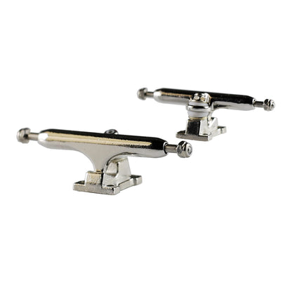 NOAHWOOD Fingerboards Parts Professional Prince II Trucks (34mm) + Update Self-Locking Nuts (Silver White)