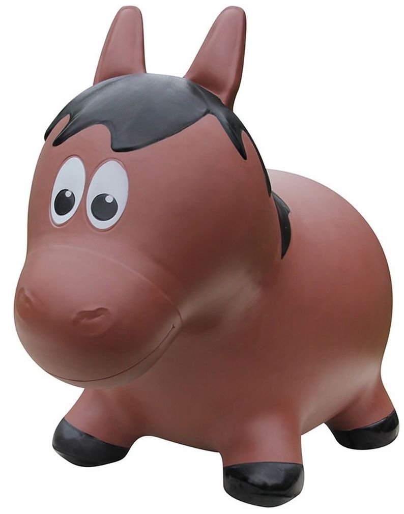 Farm Hoppers Award Winning Inflatable Toddler Safe Bouncing Brown Horse Plus Pump