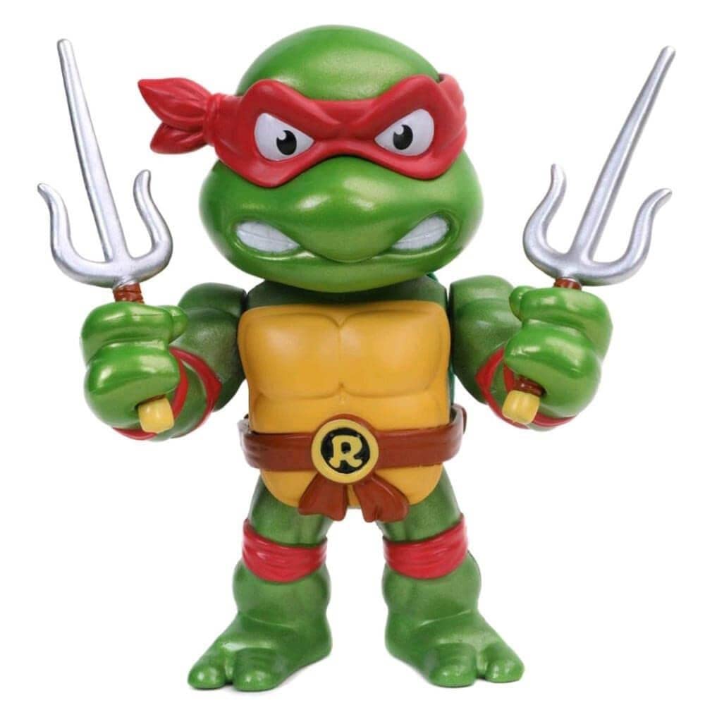 Jada Toys Teenage Mutant Ninja Turtles 4"" Raphael Die-cast Figure, Toys for Kids and Adults, red