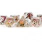 FanRoll 16mm Resin Poly DND Dice Set: Rose Dice, Role Playing Game Dice for Dungeons and Dragons