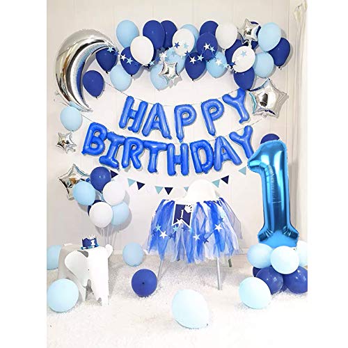 TONIFUL 40 Inch Blue Number 3 Balloons Large Foil 3rd Birthday Decorations