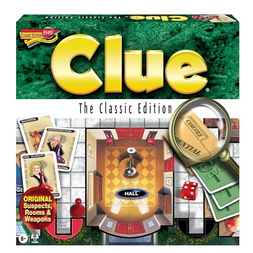 Clue Classic Edition, Murder Mystery Game, by Winning Moves Games USA