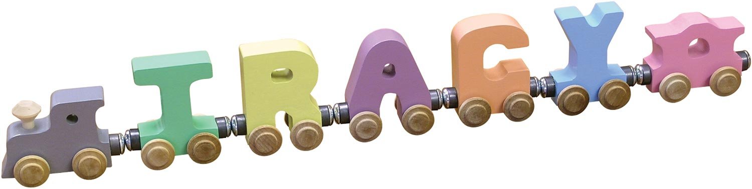 Maple Landmark 5 Letter Pastel NameTrain - Made in USA