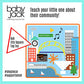 Baby Jack & Co 8x8” Learning Lovey Milwaukee Wisconsin Tag Toys for Babies - Baby Crinkle Toys - Soft & Safe - Learn USA Cities and Shapes - Ideal