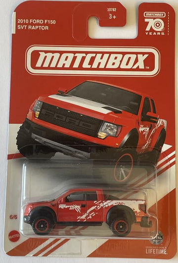Matchbox 2010 Ford F 150 SVT Raptor, 70 Years 6/6