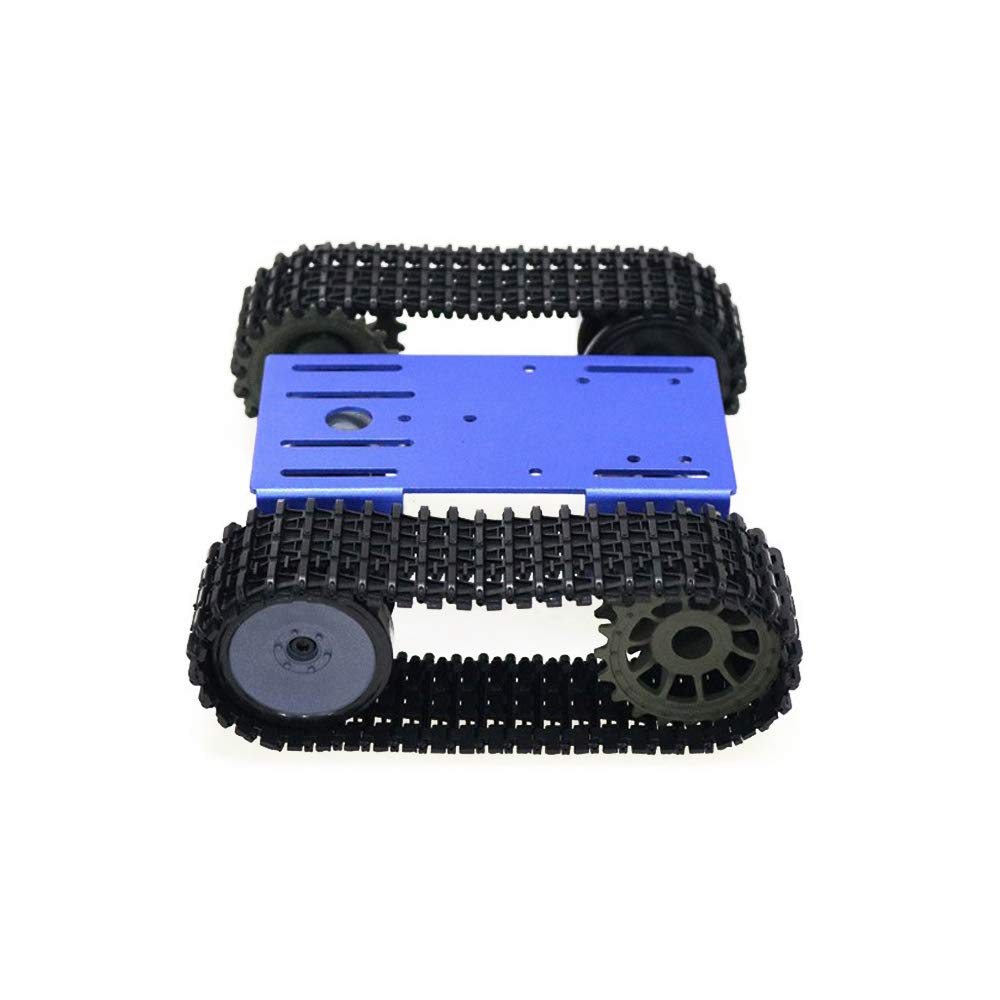 Treedix Tracked Robot Smart Car 12V Motor Value TP101 Robot Tank Track Chassis Metal Bottom Plate Compatible with Arduino
