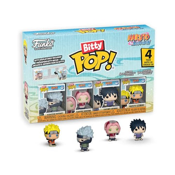 Funko Pop! Bitty: Naruto Shippuden - Kakashi, Sakura, Sasuke, and Chase Mini Figure - 0.9 Inch (2.2 Cm) - Anime Collectable - Gift Idea - Stackable