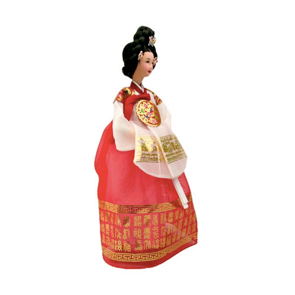 Parkssisangbang Korean Traditional Handicraft Hanbok Dolls The Queen Version1 Figure Gift RED