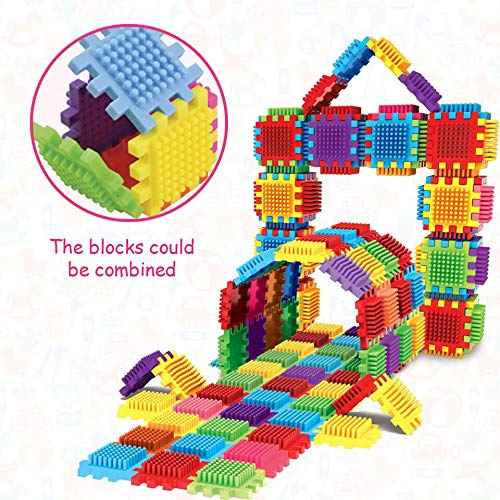 Dimple 360-Piece Set Large Stacking Blocks and Interconnecting Building Set, Makes 60 Blocks, for Boys & Girls, Educational Fun, Great Toy for Child