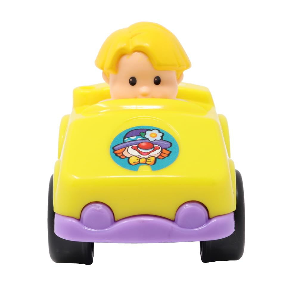 Fisher-Price Replacement Part Little People Wheelies Loops 'n Swoops Amusement Park Playset Y8854 - Replacement Yellow and Purple Car with Eddie