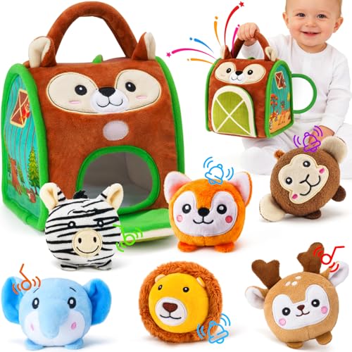 NECTAR BABY Infant Baby 6-12 Months Stuffed Animals Toys with Multi-Sensory