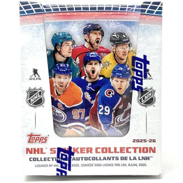 Topps 2025-26 NHL Hockey Sticker Collection Box (50 Packs, 5 Stickers per Pack - Album Sold Separately)