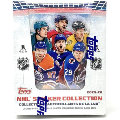 Topps 2025-26 NHL Hockey Sticker Collection Box (50 Packs, 5 Stickers per Pack - Album Sold Separately)
