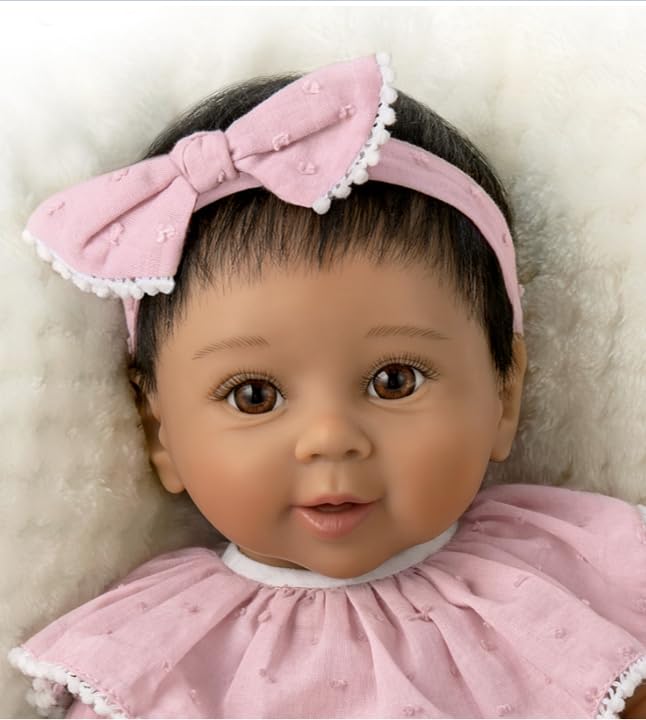 The Ashton-Drake Galleries So Truly Real Reborn Camila Baby Doll by Sherry Rawn, 17 Inch Lifelike Vinyl, Weighted Cloth Body, Hand-Painted Features