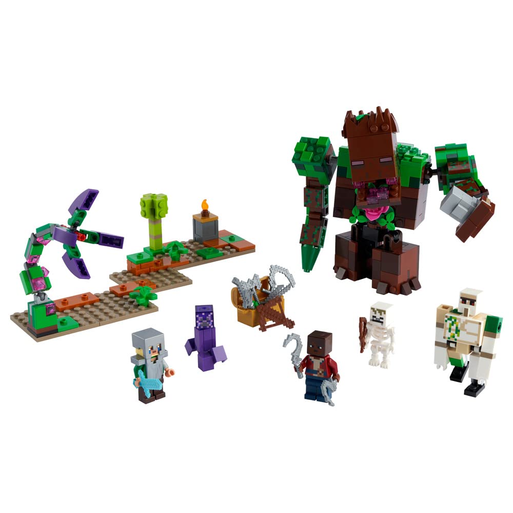 LEGO Minecraft The Jungle Abomination 21176 Building Kit Playset; Fun Minecraft Dungeons Exploring Toy for Kids; New 2021 (489 Pieces)