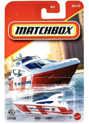 Matchbox Coast 2 Coast Boat [Red], 03/125, 1:64 Scale Diecast Toy Vehicle