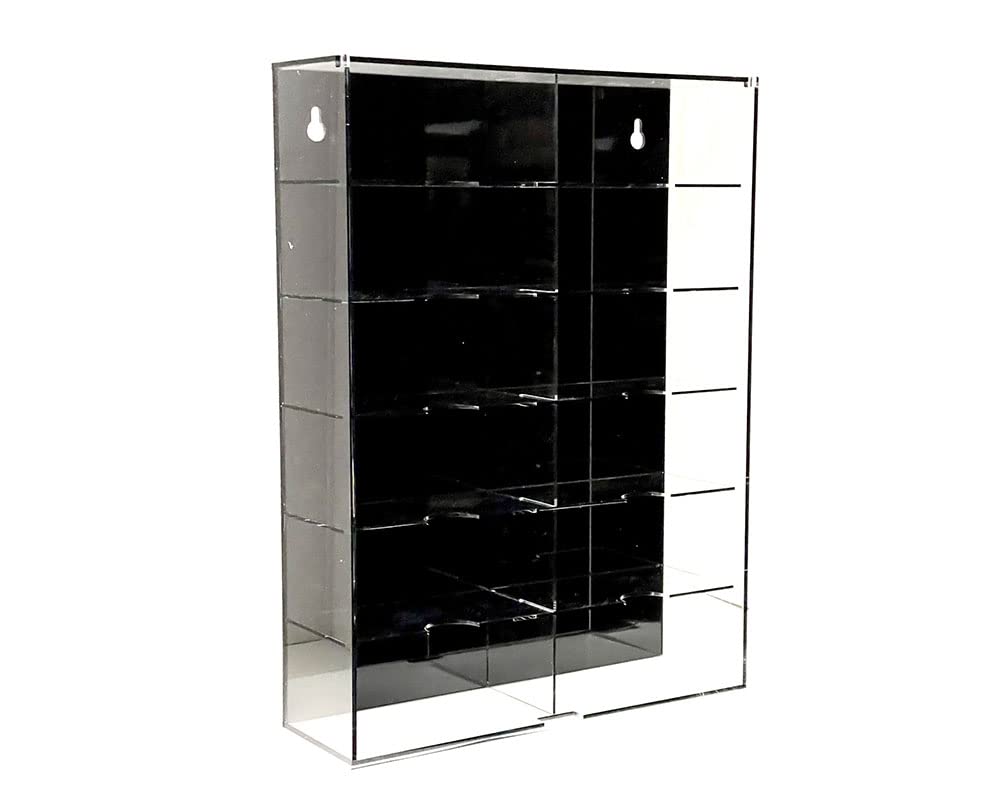MiJo Exclusives Showcase Wall Mount 1:64 12 Cars 10.03" x 3.03" x 13.62" Black - MJ10012BK