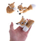 GUDVES Realistic Brown Fox Statue Furs Squatting Model Home Decoration Animals World Collectible Gift for Animal Lovers (Fox Toy)