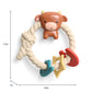 Itzy Ritzy Silicone Teether with Rattle - Rattle Teether Features Rattle Sound, Three Silicone Teething Rings and Raised Texture to Soothe Gums - Ages