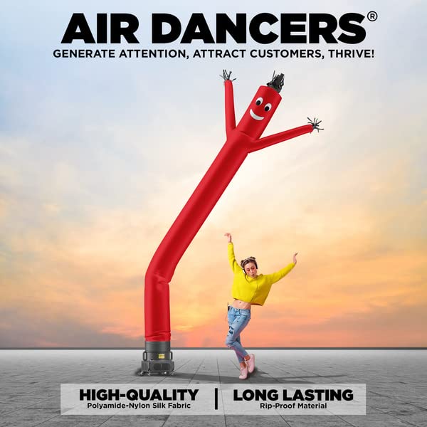 LookOurWay Air Dancers Inflatable Tube Man Set - 20 Feet Tall Wacky Waving Inflatable Dancing Tube Guy with 1 HP Blower for Business Promotion - Red