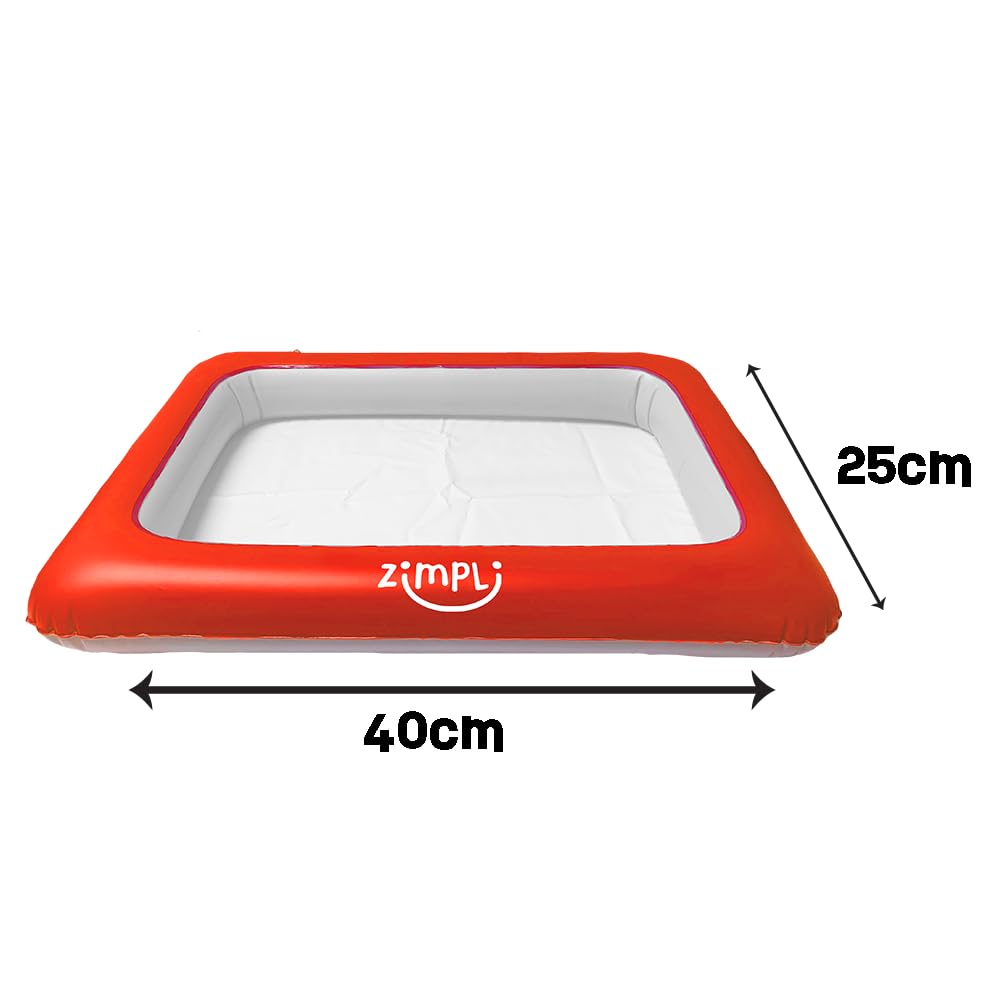 Zimpli Kids Inflatable Play Tray from, Children's Sandbox Portable Table, Perfect Sensory, Messy Play Tray for Sand, Mud and Water