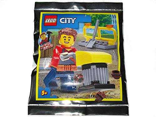 LEGO City Construction: Harl Hubbs Minifigure with Tamping Rammer