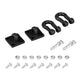 2Pcs RC Trailer Hooks,1/10 Tow Hook Trailer Heavy Duty Shackle Set for D90 Axial SCX10 RC Crawler Car(Black)