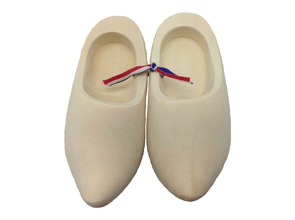 Essence of Europe Gifts Dutch Clogs Doll Wooden Shoes Pair Natural Wood Finish (3.25") | DutchGiftOutlet