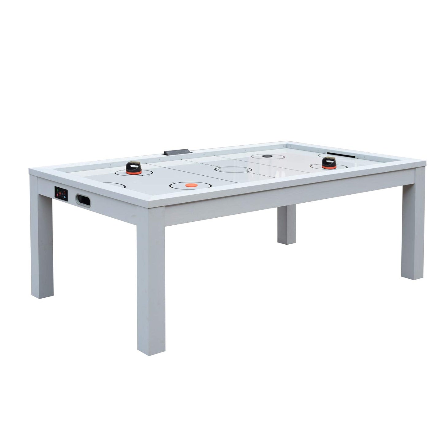 Air Hockey Pushers and Air Hockey Pucks, 2PCS Striker with 2PCS Plastic Pucks and 2PCS Logoed Aluminum Pucks