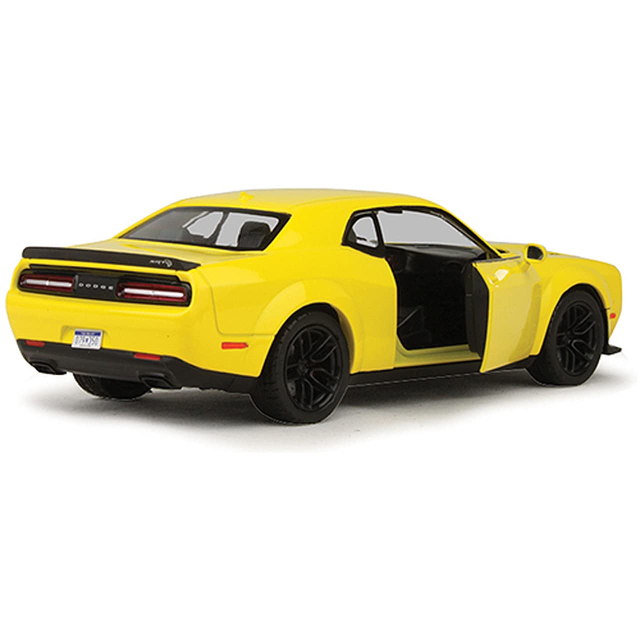 Motormax 2018 Dodge Challenger SRT Hellcat Widebody Yellow 1/24 Diecast Model Car 79350