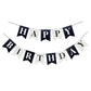 Soccer Black White Happy Birthday Banner, Football Birthday Banner for Boys Girls Birthday Party Decorations, Swallowtail Flag Happy Birthday Bunting