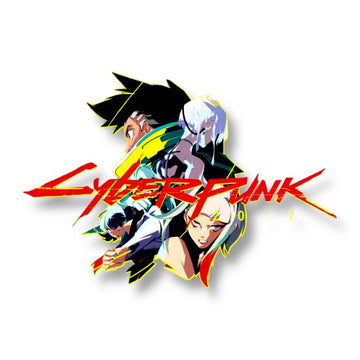 Cyberpunk Vinyl Sticker Cyberpunk car Decal Cyberpunk car Sticker Water Proof Cyberpunk Sticker Reflective for car for Laptop (RED)