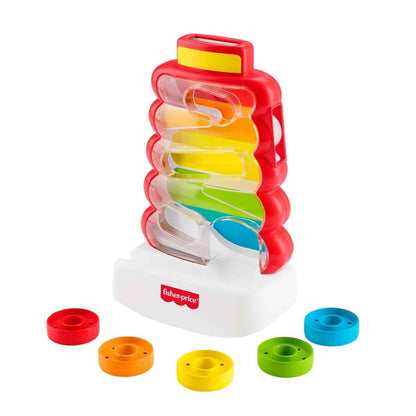 Fisher-Price Baby & Toddler Toy Drop Through Rock-a-Stack, Coin Drop Activity for Developmental Play Infants Ages 9+ Months