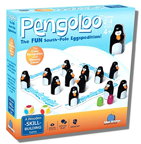 Blue Orange Pengoloo, Wood - Tabletop Strategy and Memory Game for Kids Family Preschool, Ages 4+, Award Winning