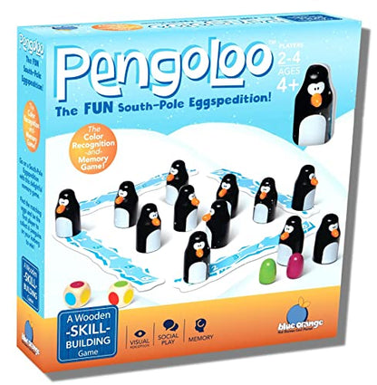 Blue Orange Pengoloo, Wood - Tabletop Strategy and Memory Game for Kids Family Preschool, Ages 4+, Award Winning