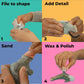 STUDIOSTONE CREATIVE DIY Arts & Crafts Carving Kit Kids Adults Wolf Sculpture Soapstone