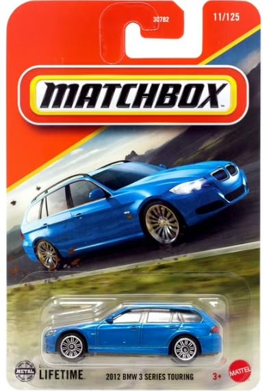 Matchbox BMW 3 Series Touring, 1:64 Scale Diecast Car, Blue, European Streets Collection