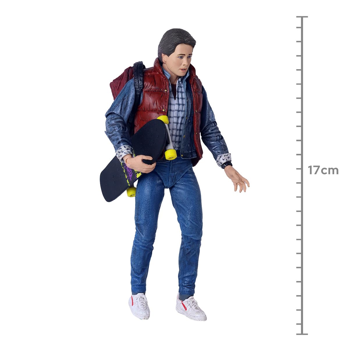 NECA Back to The Future Marty McFly [with Backpack, Skateboard & Guitar] - Ultimate 7" Scale Action Figure
