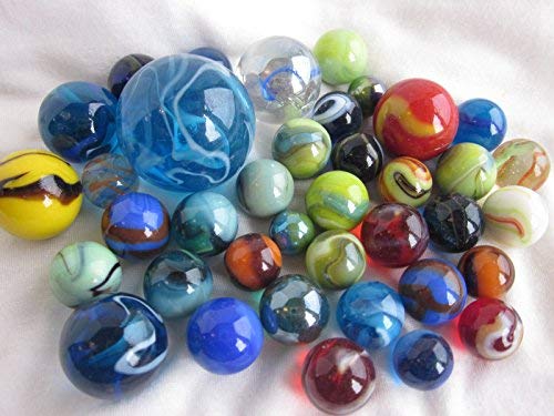 Big Game Toys~Classic Marble Random Assortment Blind Pack Glass Marbles Boulder Shooter vase Filler Aquarium Decor