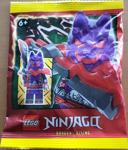 LEGO Ninjago Dragons Rising Season 2: Wolf Mask General Minifigure with Sword