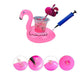 qinnsou 14 Pack Flamingo Inflatable Drink Holder Drink Pool Floats Cup Holder Floats Inflatable Floating Coasters Float Coaster for Pool Party Home
