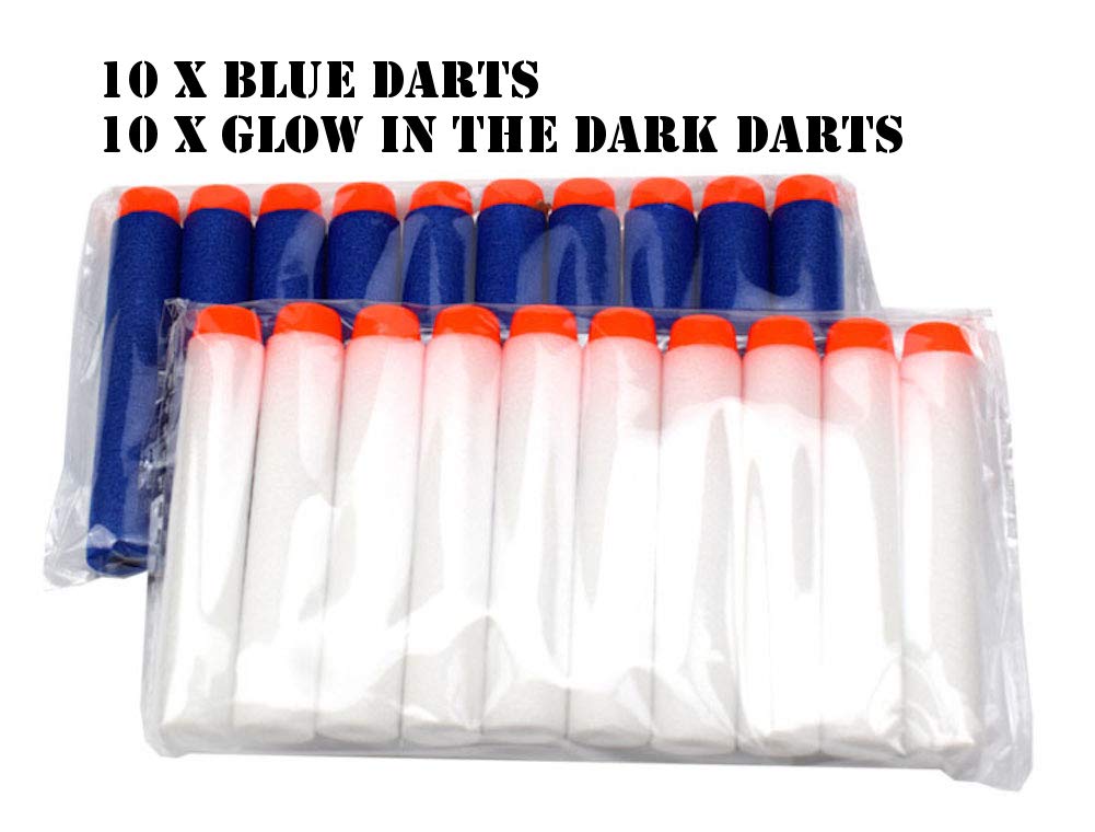 Tactical Vest Accessories Set for Nerf N-Strike Elite Series with 20 Refill Darts, 2 Quick Reload Clips, Wrist Ammo Holder, Safety Glasses, and Tube