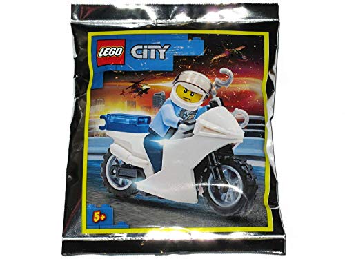 LEGO City: Police Officer Minifigure with Motorcycle with Handcuffs