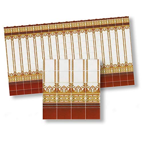 Melody Jane Dollhouse Mediterranean Wall Tile Sheet Miniature 1:12 Scale Spanish Design